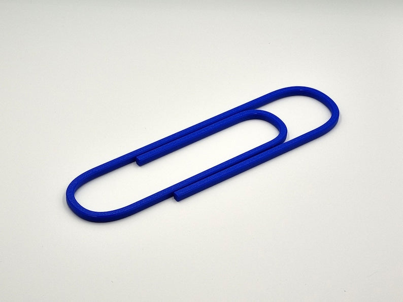 3D Printed Jumbo Paperclip: Novelty Desk Organizer