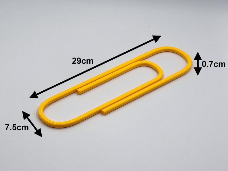 3D Printed Jumbo Paperclip: Novelty Desk Organizer