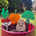 3D Printed Smiley Face Plant Marker: PLA Garden Decor